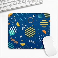 Flat-design-geometric-shapes-background Large Mousepads by Vaneshart