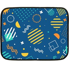 Flat-design-geometric-shapes-background Fleece Blanket (mini) by Vaneshart