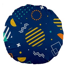 Flat-design-geometric-shapes-background Large 18  Premium Round Cushions