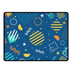 Flat-design-geometric-shapes-background Double Sided Fleece Blanket (small)  by Vaneshart