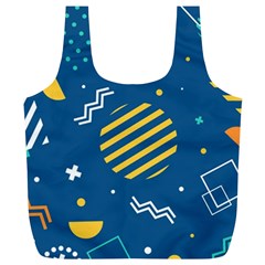 Flat-design-geometric-shapes-background Full Print Recycle Bag (xl) by Vaneshart