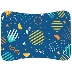 Flat-design-geometric-shapes-background Velour Seat Head Rest Cushion by Vaneshart