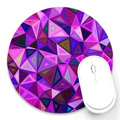 Triangular-shapes-background Round Mousepads