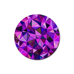 Triangular-shapes-background Rubber Coaster (round)  by Vaneshart