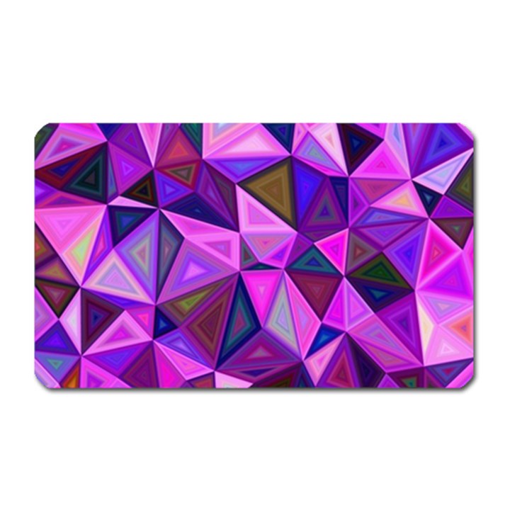 Triangular-shapes-background Magnet (Rectangular)