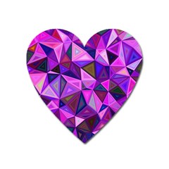 Triangular-shapes-background Heart Magnet