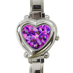 Triangular-shapes-background Heart Italian Charm Watch