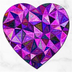 Triangular-shapes-background Jigsaw Puzzle (Heart)