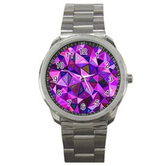 Triangular-shapes-background Sport Metal Watch