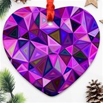 Triangular-shapes-background Heart Ornament (Two Sides) Front