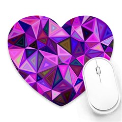 Triangular-shapes-background Heart Mousepads