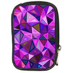 Triangular-shapes-background Compact Camera Leather Case