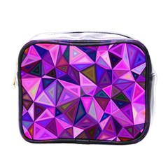 Triangular-shapes-background Mini Toiletries Bag (One Side)