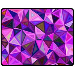 Triangular-shapes-background Fleece Blanket (Medium) 