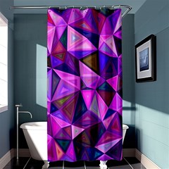 Triangular-shapes-background Shower Curtain 36  x 72  (Stall) 