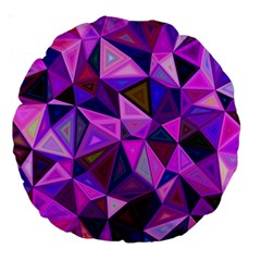 Triangular-shapes-background Large 18  Premium Round Cushions