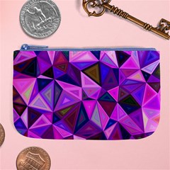 Triangular-shapes-background Large Coin Purse