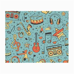 Seamless-pattern-musical-instruments-notes-headphones-player Small Glasses Cloth by Vaneshart