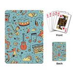 Seamless-pattern-musical-instruments-notes-headphones-player Playing Cards Single Design (Rectangle) Back