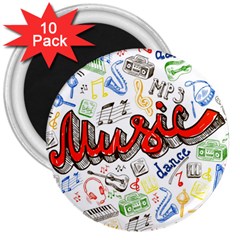 Music-color-elements 3  Magnets (10 Pack)  by Vaneshart