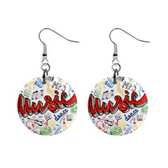 Music-color-elements Mini Button Earrings by Vaneshart