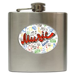 Music-color-elements Hip Flask (6 Oz) by Vaneshart