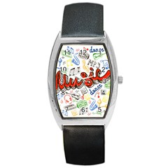 Music-color-elements Barrel Style Metal Watch by Vaneshart