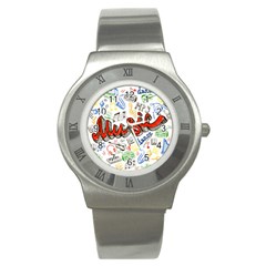 Music-color-elements Stainless Steel Watch by Vaneshart