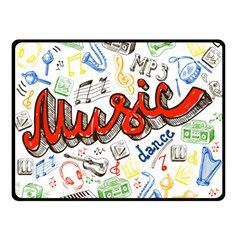 Music-color-elements Double Sided Fleece Blanket (small)  by Vaneshart