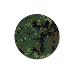 Military Background Grunge Magnet 3  (round) by Vaneshart