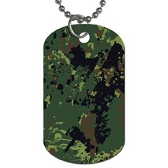 Military Background Grunge Dog Tag (two Sides) by Vaneshart