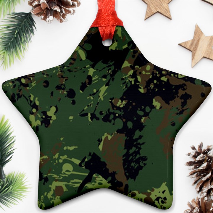 Military background grunge Star Ornament (Two Sides)