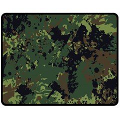 Military Background Grunge Double Sided Fleece Blanket (medium)  by Vaneshart