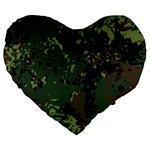 Military background grunge Large 19  Premium Flano Heart Shape Cushions Front