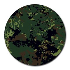 Military Background Grunge-style Round Mousepads by Vaneshart