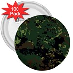 Military background grunge-style 3  Buttons (100 pack)  Front