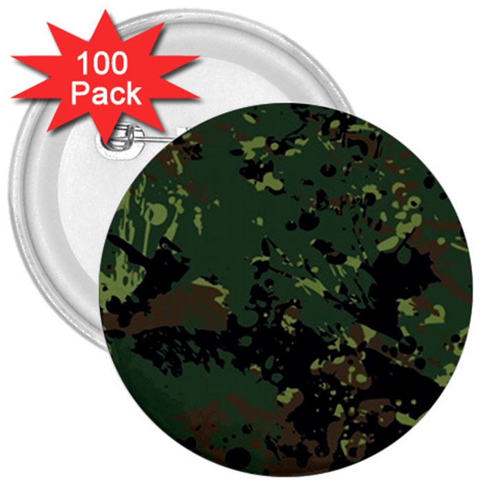 Military background grunge-style 3  Buttons (100 pack) 