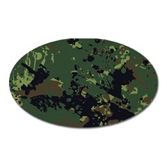 Military Background Grunge-style Oval Magnet by Vaneshart