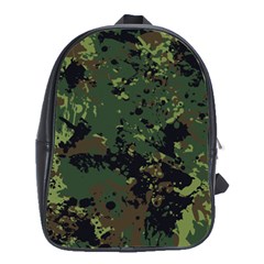 Military Background Grunge-style School Bag (large)