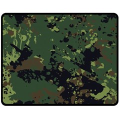 Military Background Grunge-style Fleece Blanket (medium)  by Vaneshart