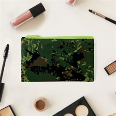 Military Background Grunge-style Cosmetic Bag (xs) by Vaneshart