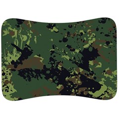 Military Background Grunge-style Velour Seat Head Rest Cushion by Vaneshart