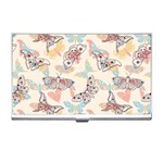 Pattern-with-hand-drawn-butterflies Business Card Holder Front