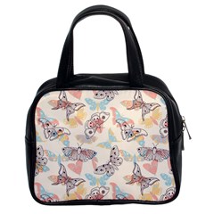 Pattern-with-hand-drawn-butterflies Classic Handbag (two Sides) by Vaneshart