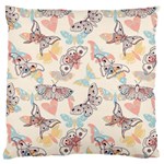 Pattern-with-hand-drawn-butterflies Large Cushion Case (One Side) Front