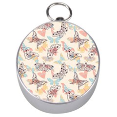 Pattern-with-hand-drawn-butterflies Silver Compasses