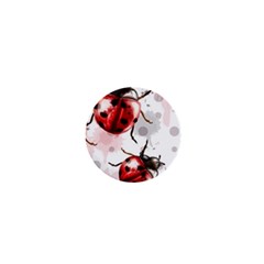 Ladybugs-pattern-texture-watercolor 1  Mini Buttons by Vaneshart