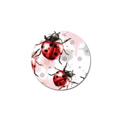 Ladybugs-pattern-texture-watercolor Golf Ball Marker (4 Pack) by Vaneshart