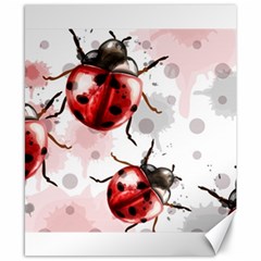 Ladybugs-pattern-texture-watercolor Canvas 8  X 10  by Vaneshart