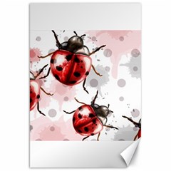 Ladybugs-pattern-texture-watercolor Canvas 20  X 30  by Vaneshart